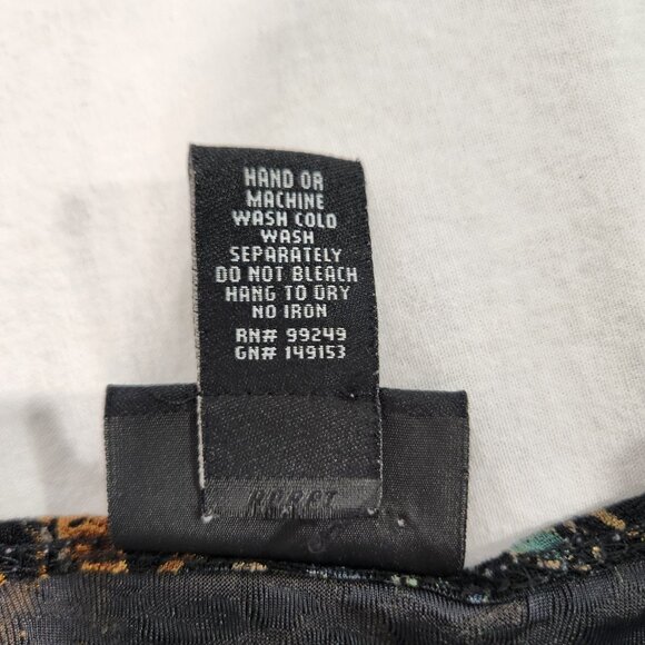 MAGGIE BARNERS Art To Wear Black Metallic Floral Tunic Blouse Size 4X New NO Tag - Picture 13 of 16